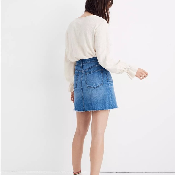 Madewell Rigid Denim A-Line Mini Skirt in Keene Wash - Picture 3 of 12